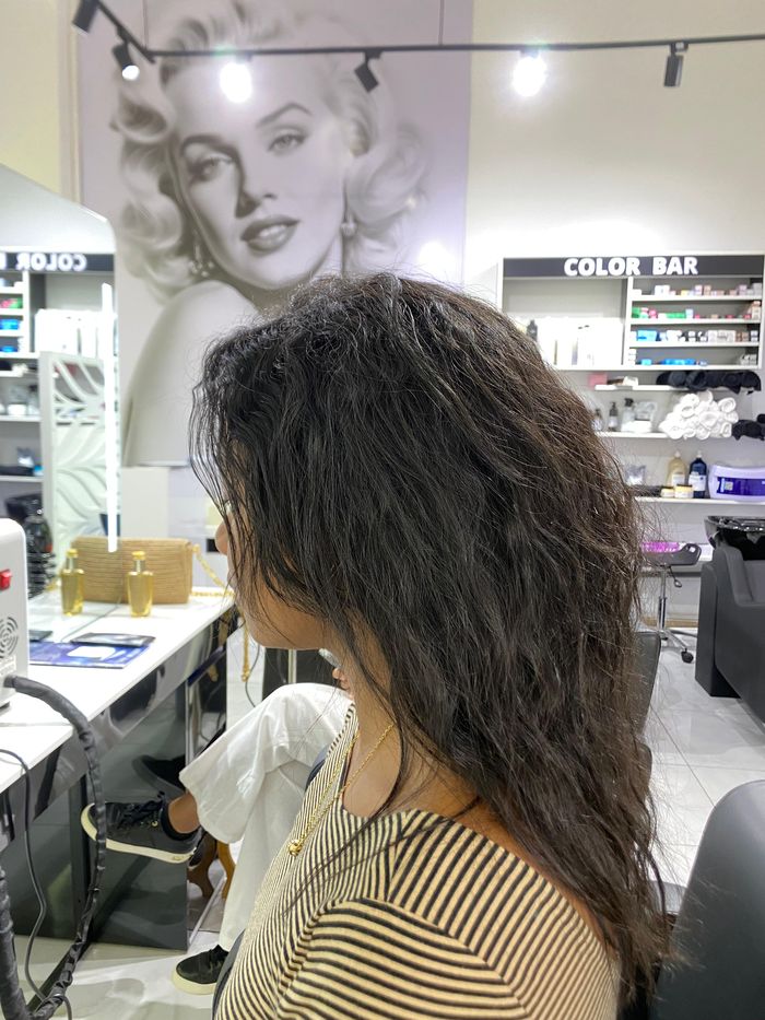 Avant lissage brésilien chez Itala Beauté à Ivandry, Antananarivo